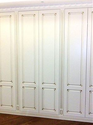 Гардеробная из МДФ с патиной и фрезеровкой