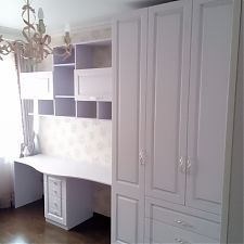 Детская фасады МДФ фрезеровка и патина серебро